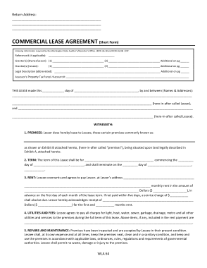 Free Download PDF Books, Standard Commercial Lease Agreement Form Template