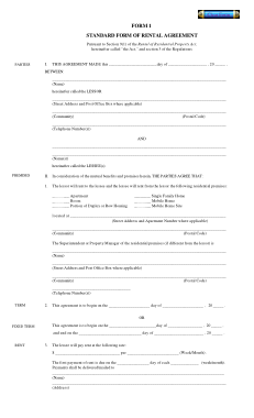 Free Download PDF Books, Standard Rental Agreement Form Template