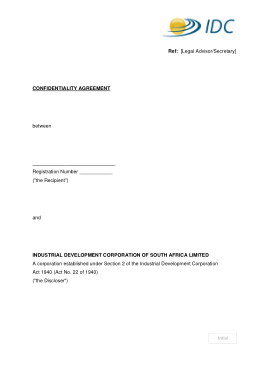 Free Download PDF Books, Tender Legal Confidentiality Agreement Template