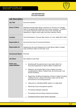 Free Download PDF Books, Accounting Department Assistant Job Description Template