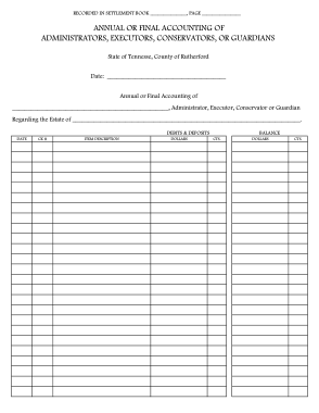 Free Download PDF Books, Annual and Final Accounting Form Template