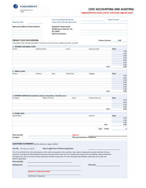 Free Download PDF Books, Cost Accounting and Auditing Form Template