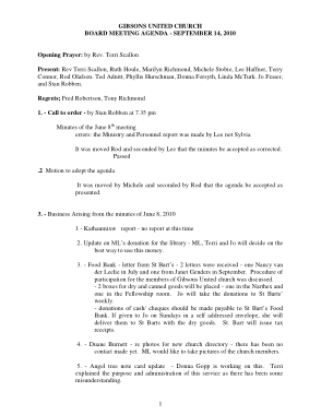 Free Download PDF Books, Church Board Meeting Agenda Example