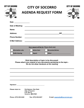 Free Download PDF Books, Council Agenda Request Form