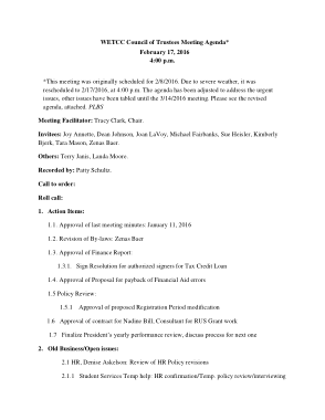 Free Download PDF Books, Formal Meeting Agenda Sample