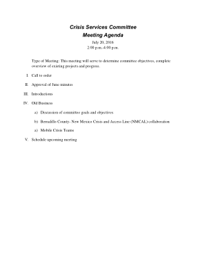 Free Download PDF Books, Formal Meeting Agenda