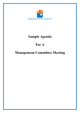 Free Download PDF Books, Sample Agenda for a Management Committee Meeting Format