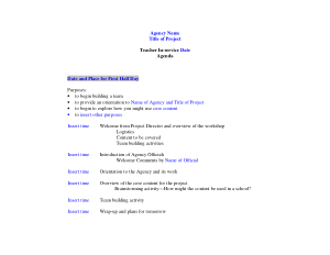 Free Download PDF Books, Sample Project Orientation Meeting Agenda