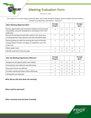 Free Download PDF Books, Simple Meeting Evaluation Form