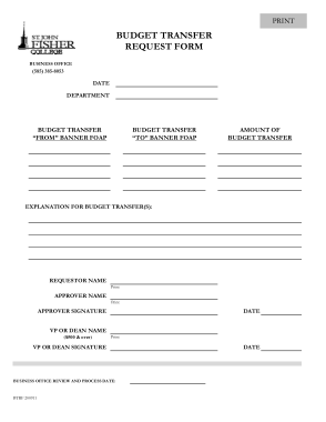 Free Download PDF Books, Budget Transfer Request Form Template