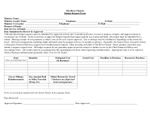 Free Download PDF Books, Church Budget Request Form Template