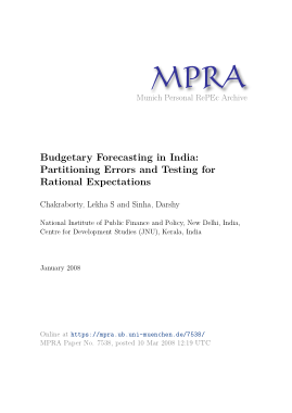 Free Download PDF Books, Budget Forecasting in India Template