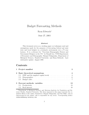 Free Download PDF Books, Budget Forecasting Methods Template
