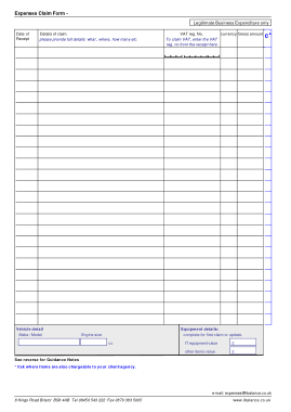 Free Download PDF Books, Expense Tax Claim Form Template