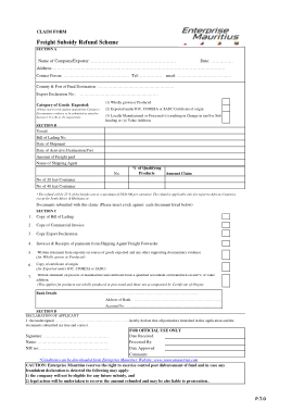 Free Download PDF Books, Freight Subsidy Claim Form Template
