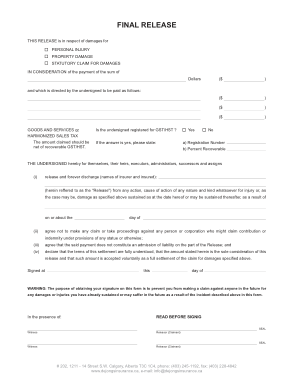Free Download PDF Books, Insurance Claim Release Form Template