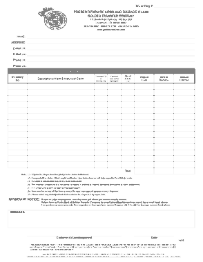 Free Download PDF Books, Moving Company Claim Form Template