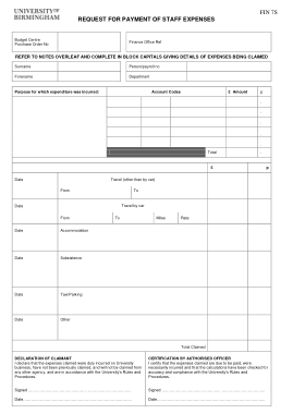 Free Download PDF Books, Staff Expenses Claim Form Template