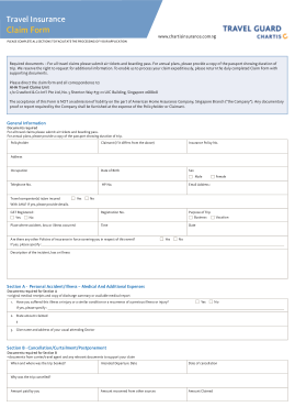 Free Download PDF Books, Travel Guard Claim Form Template