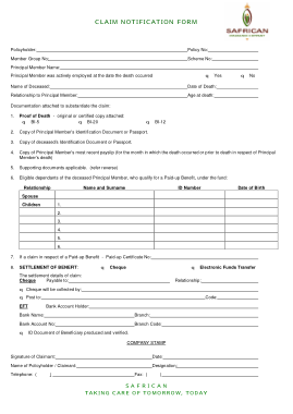 Free Download PDF Books, Medical Claim Notification Form Template