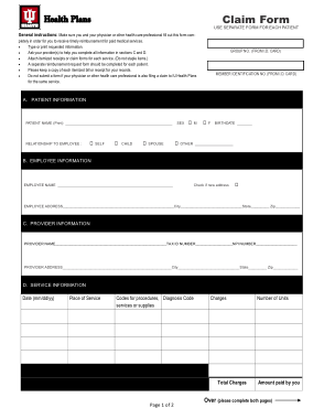 Free Download PDF Books, Patient Medicare Claim Form Template