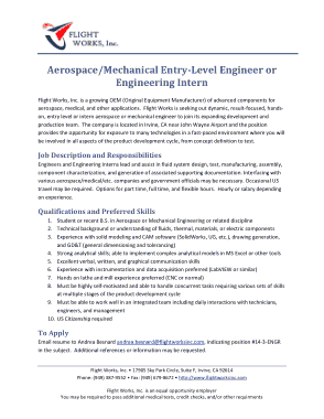 Free Download PDF Books, Entry Level Aerospace Engineer Job Description Template