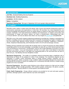 Free Download PDF Books, Graduate Building Services Engineer Job Description Template