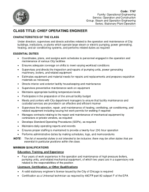 Free Download PDF Books, Chief Operating Engineer Job Description Template