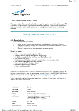 Free Download PDF Books, Logistics Shipping Clerk Job Description Template