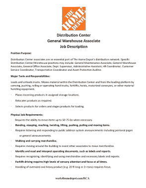 Free Download PDF Books, General Warehouse Associate Job Description Template