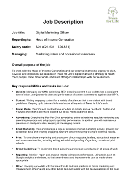 Free Download PDF Books, Digital Marketing Officer Job Description Template