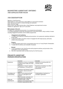 Free Download PDF Books, Marketing Assistant Intern Job Description Template