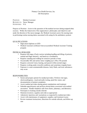 Free Download PDF Books, Medical Assistant Job Description for Resume
