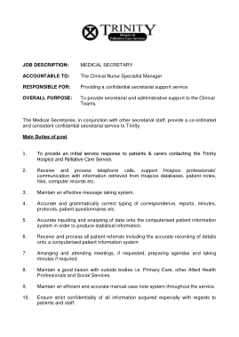 Free Download PDF Books, Simple Medical Secretary Job Description