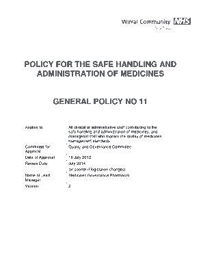 Free Download PDF Books, Safe Handling and Administration of Medication Policy Template