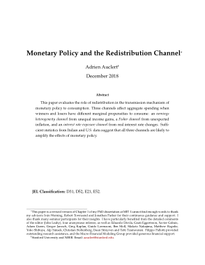 Free Download PDF Books, Monetary Policy and the Redistribution Channel Template