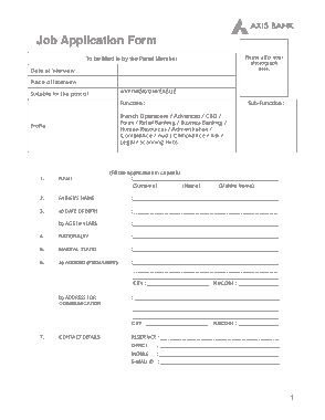 Free Download PDF Books, Bank Job Application Form Template