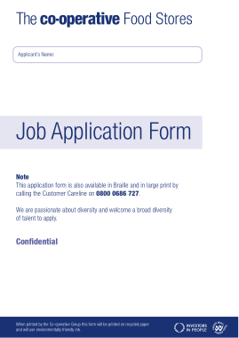 Free Download PDF Books, Co operative Job Application Form Template