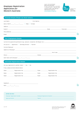 Free Download PDF Books, Employee Application Registration Form Template