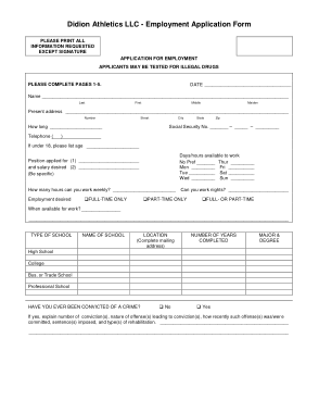 Free Download PDF Books, Employment Application Form With Waiver Template