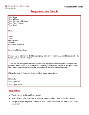 Free Download PDF Books, Formal Job Resignation Letter Template