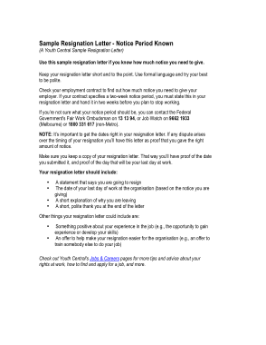 Free Download PDF Books, Job Resignation Notice Letter Template