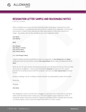 Free Download PDF Books, Tender Resignation Notice Letter Template