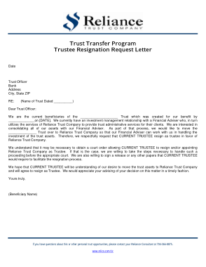 Free Download PDF Books, Trustee Resignation Request Letter Template