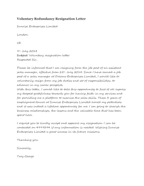 Free Download PDF Books, Voluntary Resignation Letter Template