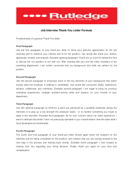 Free Download PDF Books, Job Interview Thank You Letter Formula Template