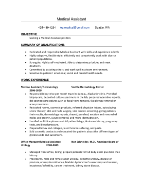 Free Download PDF Books, Medical Assistant Resume Template
