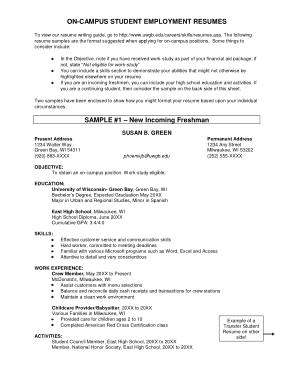 Free Download PDF Books, Student Resume Template