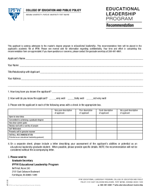 Free Download PDF Books, Education Leadership Recommendation Letter Template