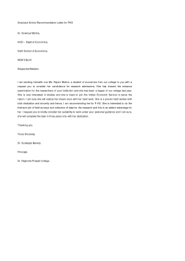 Free Download PDF Books, Graduate School Recommendation Letter for PHD Template